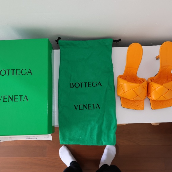 Bottega Veneta Lido Mules Color Tangerine - Picture 13 of 14